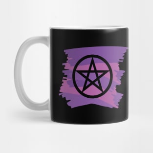 Pagan Pentagram Purple Paint Witch Magick Mug